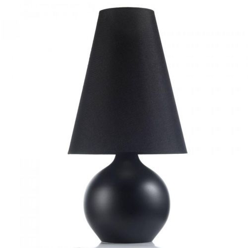 EULUNA Stolní lampa Sfera, výška 70 cm, černá, Obývací pokoj / jídelna, textil, keramika, E27, 22W, K: 70cm