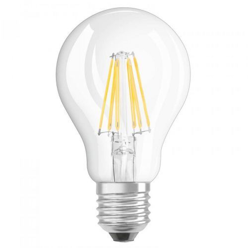 OSRAM LED žárovka E27 6, 5W teplá bílá GLOWdim čirá, E27, 6.5W, Energetická třída: E, P: 10.5 cm