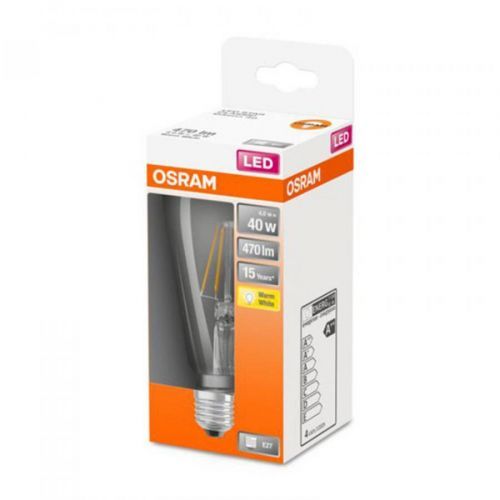 OSRAM Classic ST LED žárovka E27 4W 2 700 K čirá, E27, 4W, Energetická třída: E, P: 14.3 cm