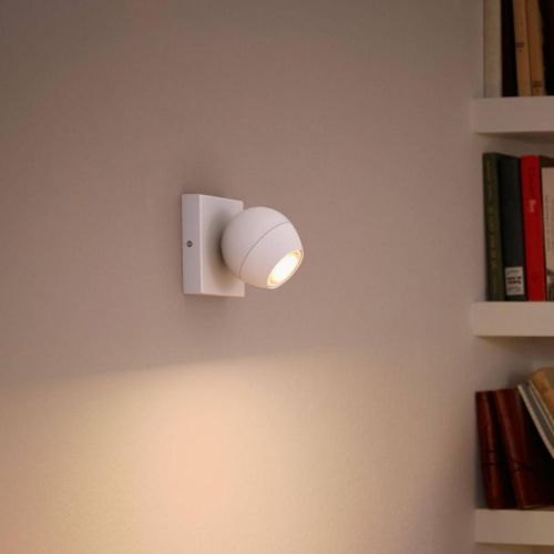 Philips HUE Hue Buckram LED spot bílý se stmívačem, Obývací pokoj / jídelna, kov, GU10, 5W, P: 10.2 cm, L: 10.2 cm, K: 10.3cm