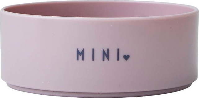 Růžová dětská miska Design Letters Mini Sweetheart, ø 11 cm