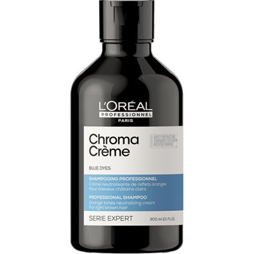 L'Oréal Professionnel Profesionální modrý šampon neutralizující oranžové tóny Serie Expert Chroma Crème (Blue Dyes Shampoo) 300 ml