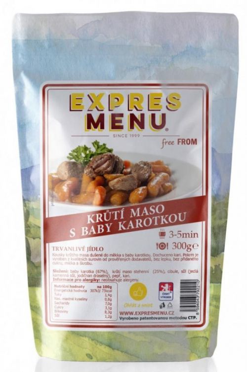 Hotové jídlo Expres menu Krůtí maso s baby karotkou 300