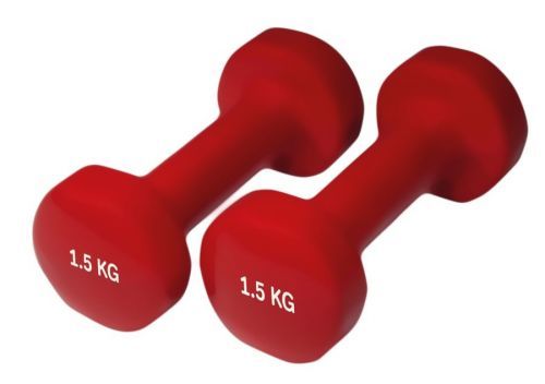 Činky Yate neopren 1.5kg/pár Barva: červená