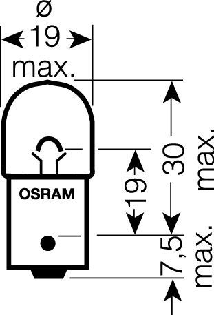 OSRAM 12V R10W (BA15s) 10W standard (10ks),OSRAM 12V R10W (BA15s) 10W standard (10ks)