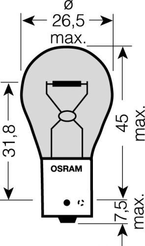 OSRAM 12V PY21W (BAU15s) 21W standard (10ks) oranžová,OSRAM 12V PY21W (BAU15s) 21W standard (10ks) oranžová