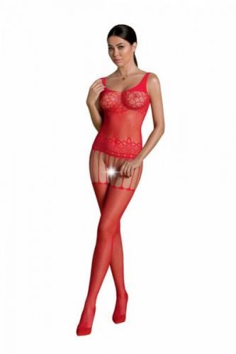 Passion Eco BS001 červený Bodystocking One size červená
