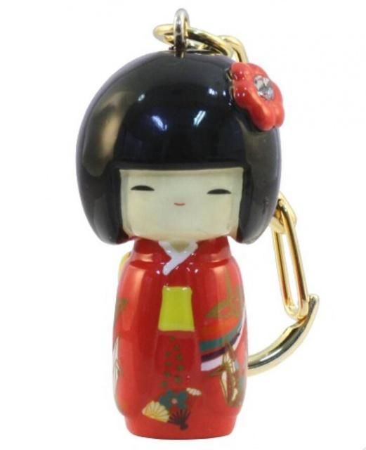 nipponcec.cz Klíčenka panenka Kokeshi Furisode Red