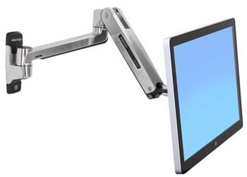 ERGOTRON LX HD Sit-Stand Wall Mount LCD Arm, Polished, velmi flexibilní rameno na zeď až 46”