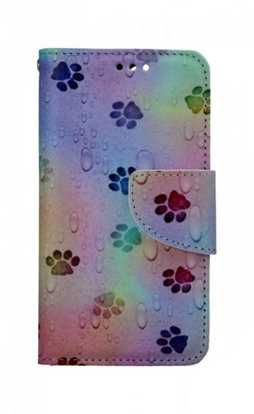 Pouzdro TopQ iPhone 13 mini knížkové Tlapky 66426