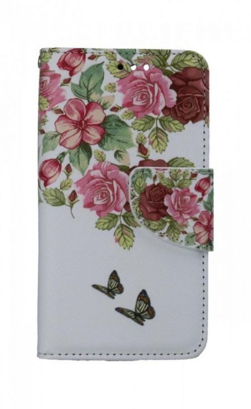 Pouzdro TopQ iPhone 13 mini knížkové Něžné květy 66417