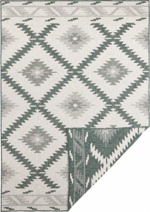 Zeleno-krémový venkovní koberec NORTHRUGS Malibu, 150 x 80 cm