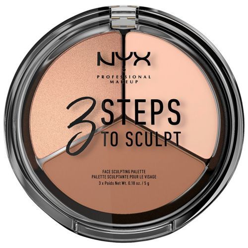 NYX Professional Makeup 3 Steps To Sculpt Face Sculpting Palette Fair Konturovací Paletka