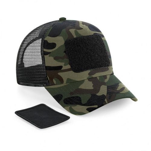 Kšiltovka Beechfield Patch Snapback Trucker - woodland