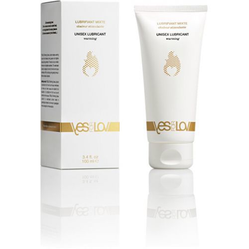 YESforLOV Hřejivý lubrikační gel (Unisex Lubricant Warning) 100 ml