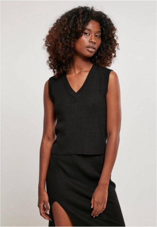 Ladies Short Knittd Slip On - black 3XL