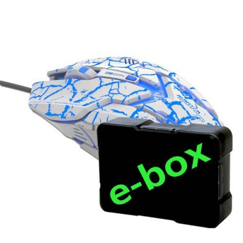 E-blue myš Myš Auroza Gaming, bílá, ebox