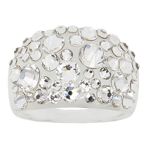 Levien Třpytivý prsten s krystaly Bubble Crystal 53 mm