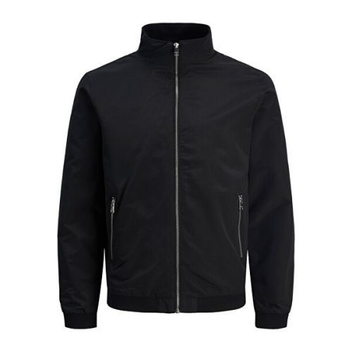 Jack&Jones Pánská bunda JJERUSH HARRINGTON BOMBER Regular Fit 12204277 Black S