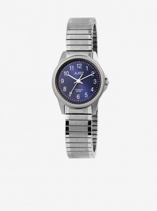 Dámské hodinky s kovovým páskem ve stříbrné barvě Just