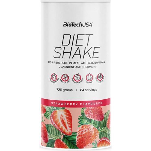 BioTechUSA Diet Shake prášek na přípravu nápoje III. příchuť strawberry 720 g