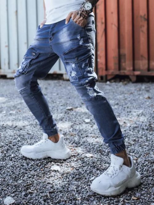 Dstreet Pánské kalhoty Raerr modrá UX3285 35868