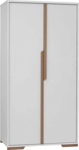 Bílá dětská šatní skříň Pinio Snap, 98 x 195 cm