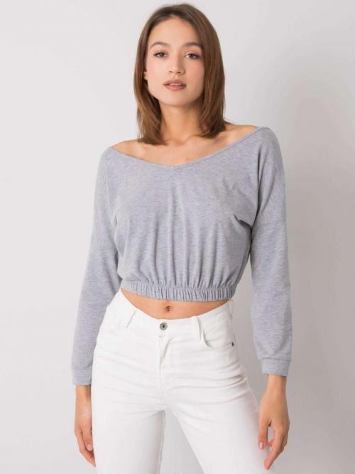 SVĚTLE ŠEDÉ DÁMSKÉ KRÁTKÉ TRIČKO RV-BZ-6721.65-GRAY Velikost: S/M