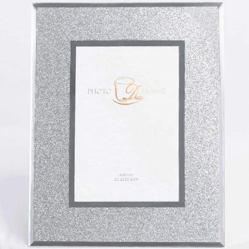 Rámeček 23 cm silver Glitter Duo