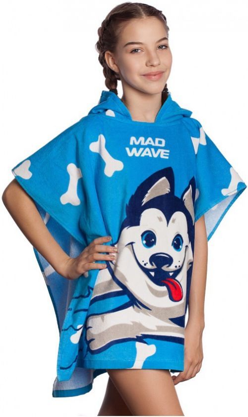 Mad Wave Husky Poncho Modrá