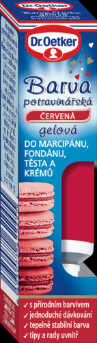 Barva gelová potravinářska červená 10g - Dr. Oetker