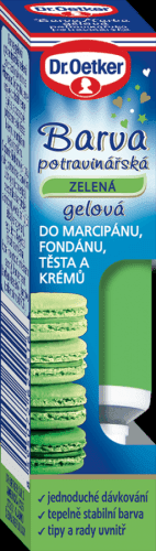 Barva gelová potravinářska zelená 10g - Dr. Oetker