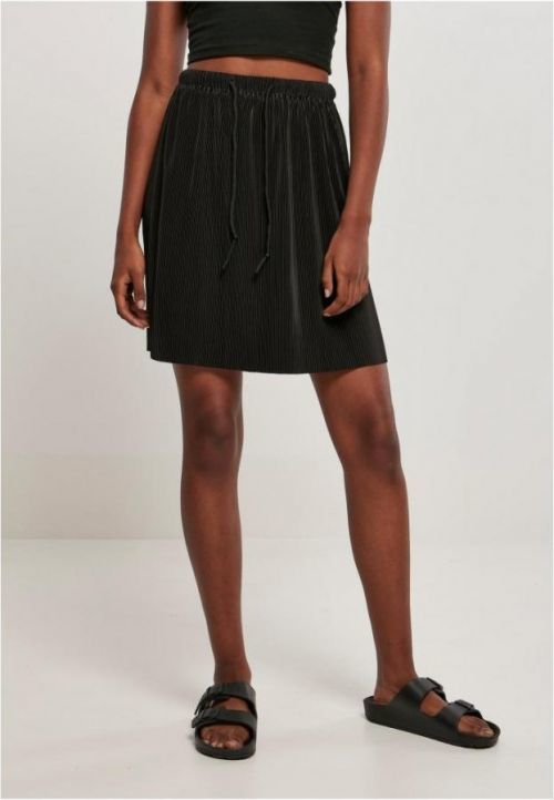 Ladies Plisse Mini Skirt - black 3XL