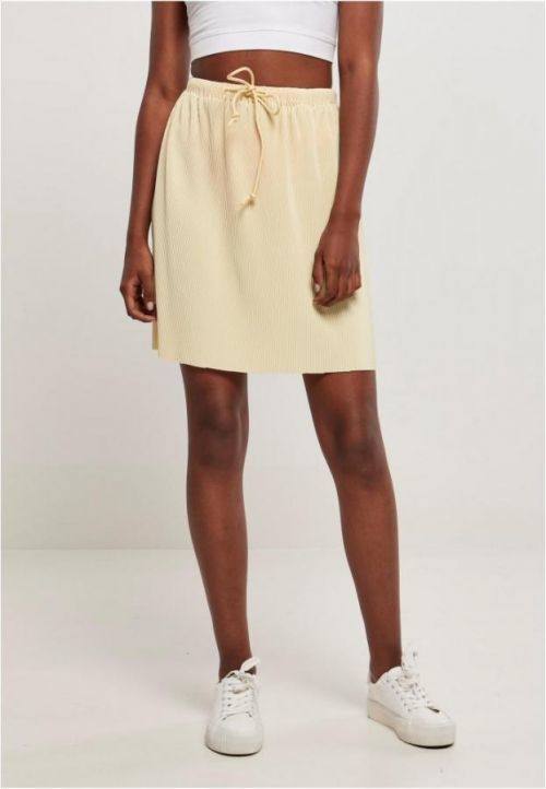 Ladies Plisse Mini Skirt - softyellow 3XL