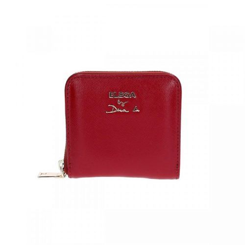 ELEGA by Dana M Malá zipová peněženka červená rubín/zlato