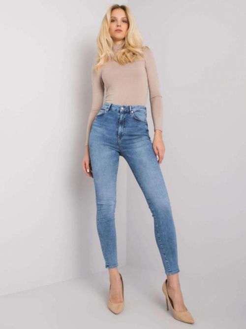 SVĚTLE MODRÉ DÁMSKÉ SKINNY DŽÍNY RO-SP-PNT-09.67P-LIGHT BLUE Velikost: 34