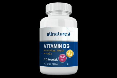 ALLNATURE Vitamín D3 2000 iU 60 tobolek