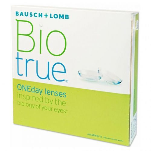 BAUSCH & LOMB Biotrue oneday jednodenní 90 čoček, Počet dioptrií: -0,50, Průměr: 14,2, Zakřivení: 8,6, Počet kusů v balení: 90 ks