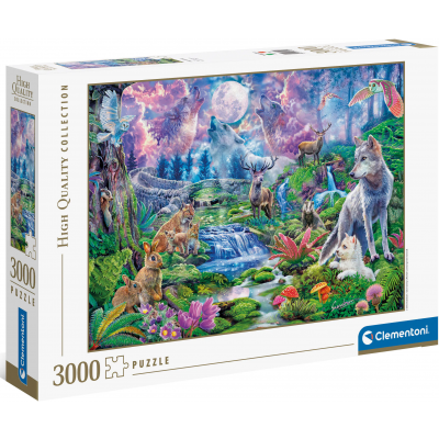 Clementoni - Puzzle 3000 Moonlit Wild