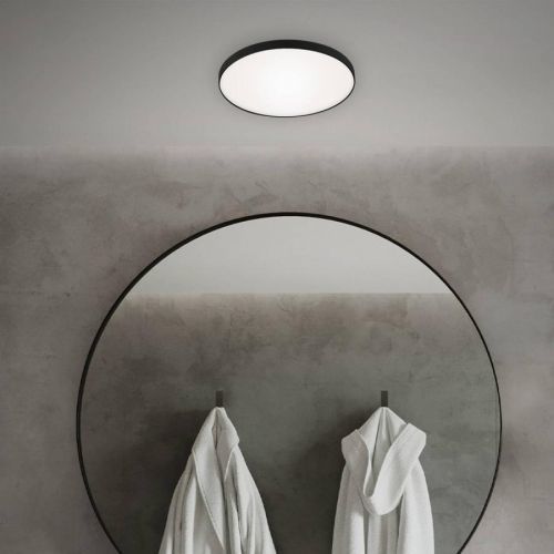 Stropní LED svítidlo BRILONER průměr 28,5cm 13W IP44 černá-bílá 3351015