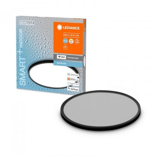 LEDVANCE SMART+ WiFi Orbis Disc, černá, Ø 50 cm, Koupelna, hliník, 32W, K: 4.7cm