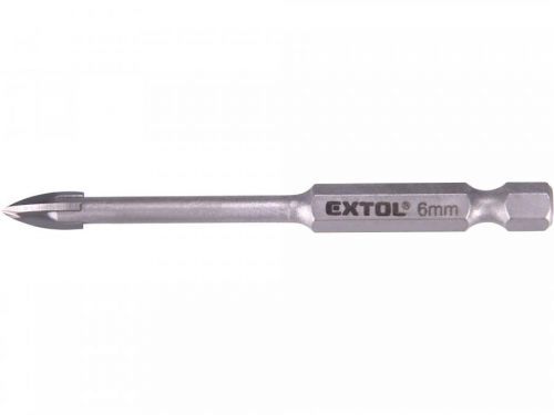 Vrták na sklo a keramiku karbidový, O 6mm EXTOL-PREMIUM