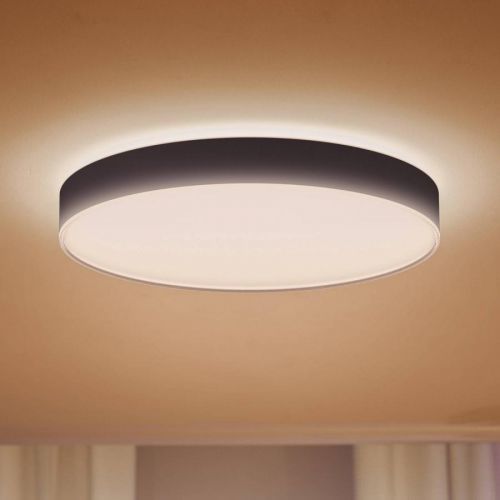 Philips Hue Enrave LED stropní světlo 55, 1cm černá, Obývací pokoj / jídelna, kov, plast, 48W, K: 8.4cm