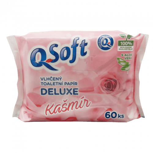 Q-Soft Vlhčený toaletmí papír Deluxe Kašmír 60ks