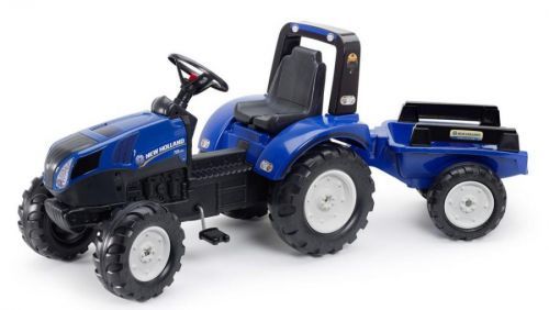 Alltoys Falk Traktor šlapací New Holland T8 modrý s valníkem