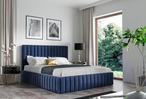 Eka Čalouněná postel INTIM - Královská modrá 120x200 cm