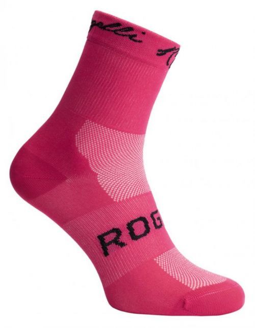 Dámské antibakteriální funkční ponožky Rogelli Q-SKIN s bezešvou patou, růžové 36-39