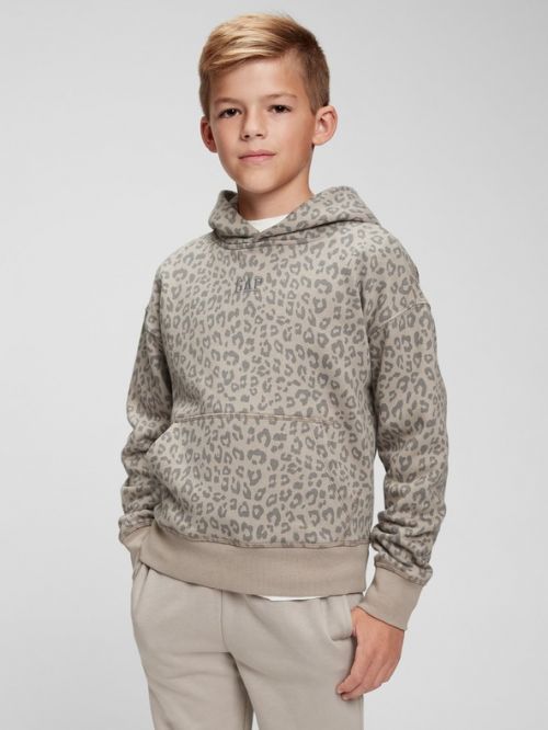 GAP Leopard Mikina dětská Šedá