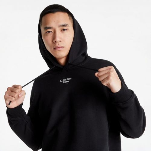 Calvin Klein Jeans Stacked Logo Hoodie Ck Black M