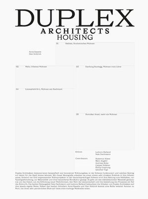 Duplex Architects - Housing(Pevná vazba)